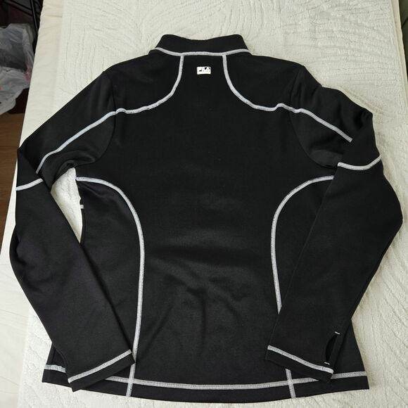 FILA Sport EUC running 1/4 zip pullover long sleeve Medium black white - Picture 4 of 16